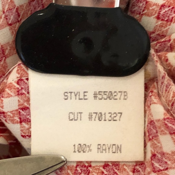 Vintage cottagecore sleeveless V neck 100% rayon midi dress Made in USA coastal - Picture 6 of 8